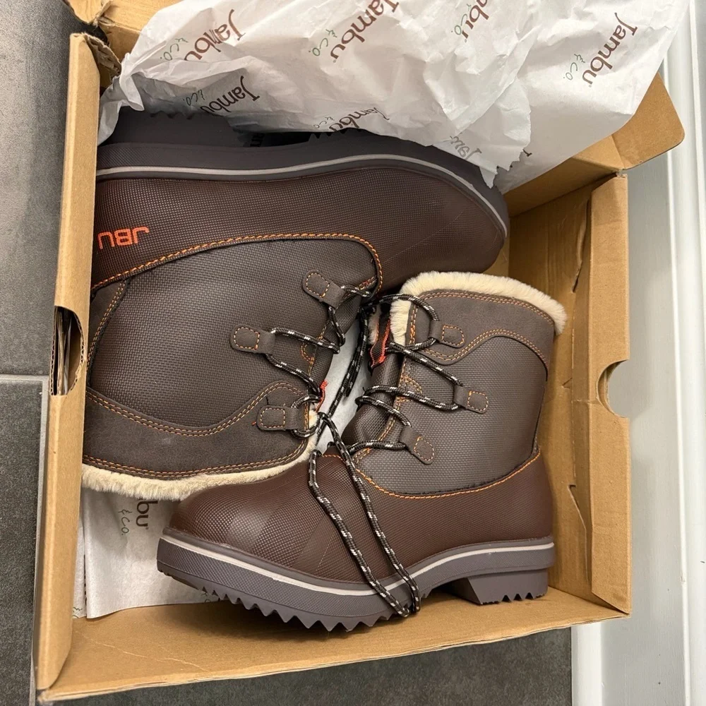 JBU Women's Brisky Brown All Weather Boots Size 8 NEW
